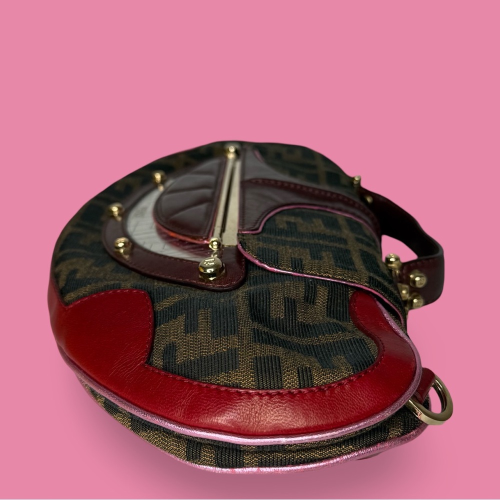 Fendi Zucca Vanity Mirror Clutch Tobacco Pink - Picture 6 of 13